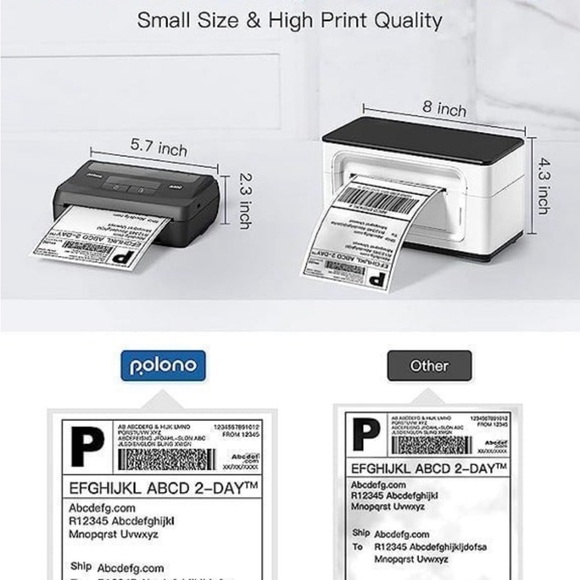 New Open Box Polono Portable Thermal Printer A400 Bluetooth Computer Printer . - Picture 6 of 10
